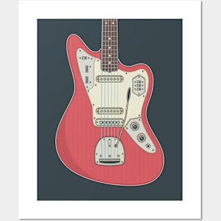 Candy Apple Red Jag Guitar Posters and Art